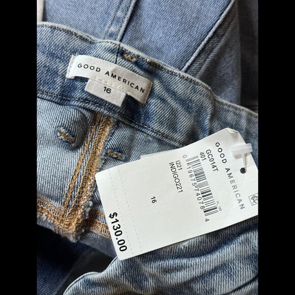 New Good American Jean 16 Women Blue Indigo Good Classic Skinny High Rise Frayed - Picture 8 of 9